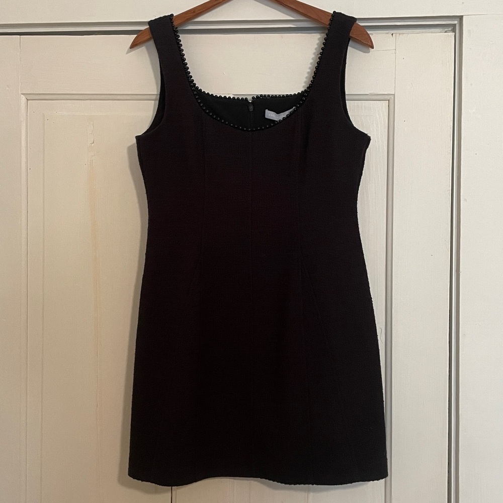 New Antonio Melani Macy Tweed Pearl Square Neck Mini Dress size 6
